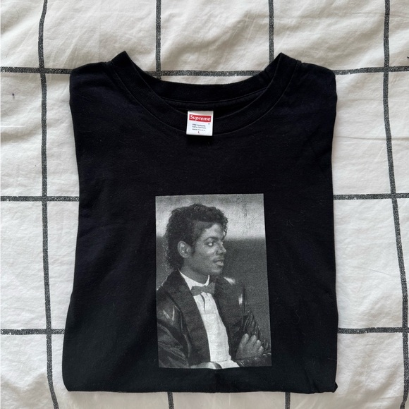 Supreme Black Short Sleeve Tee with Portrait Print - Picture 3 of 3